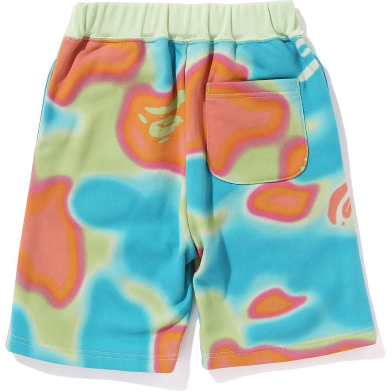 Kids' Bape Liquid Camo Shark Sweat Shorts Shorts Green USA | QO0782772