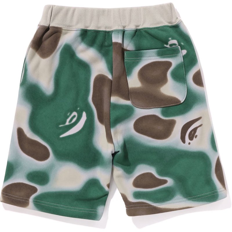 Kids' Bape Liquid Camo Shark Sweat Shorts Shorts Olivedrab USA | EE1170910