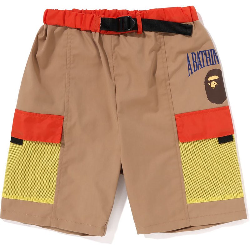 Kids\' Bape Mesh Pocket Shorts Shorts Beige USA | NH8571851