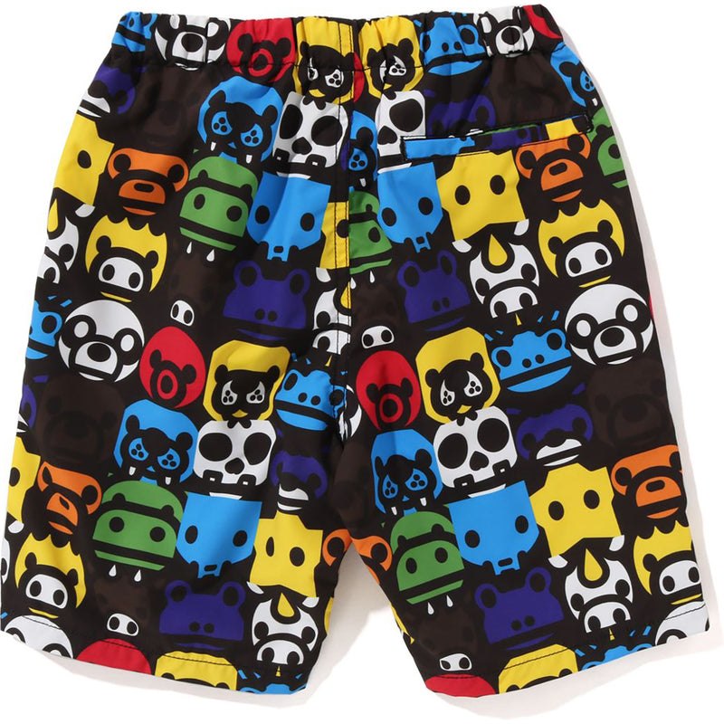 Kids' Bape Milo Safari Block Beach Shorts Shorts Multicolor USA | SL5110410