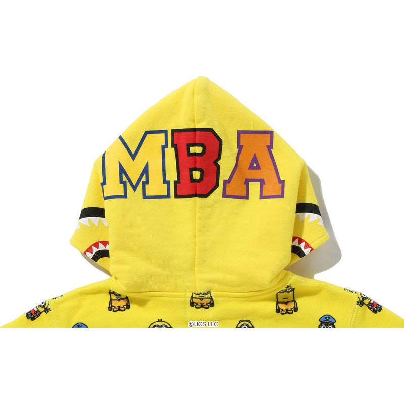 Kids' Bape Minions Shark Zip Hoodie Hoodie Yellow USA | VW7754574