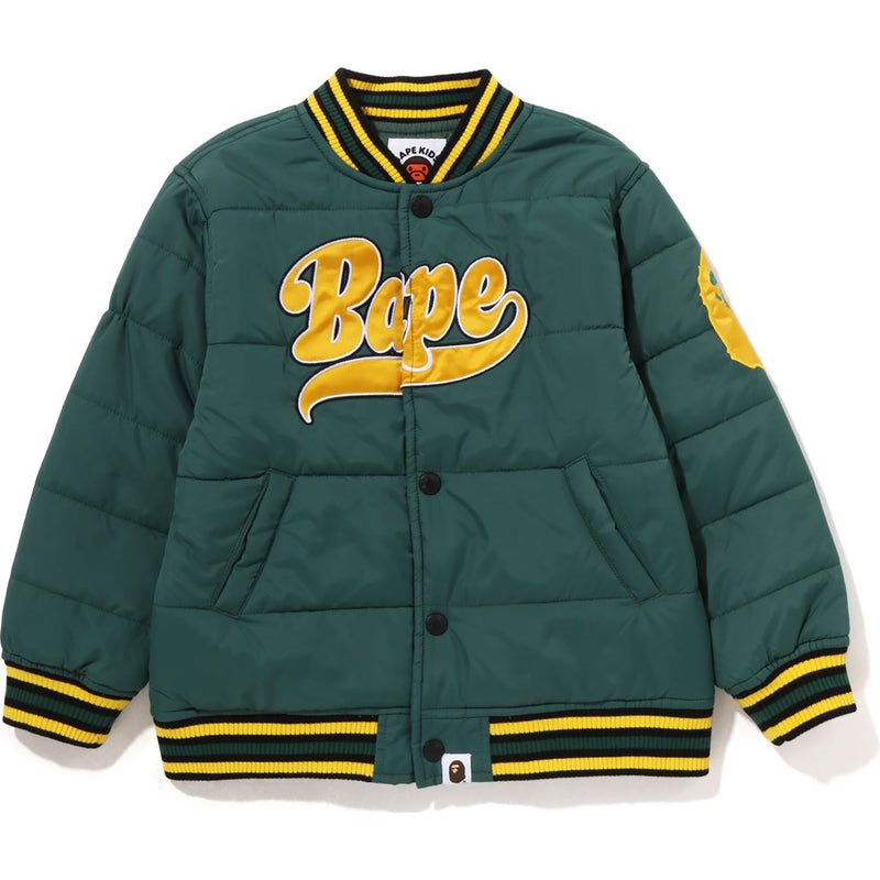 Kids\' Bape Patch Padded Jacket Jackets Green USA | RX4944894