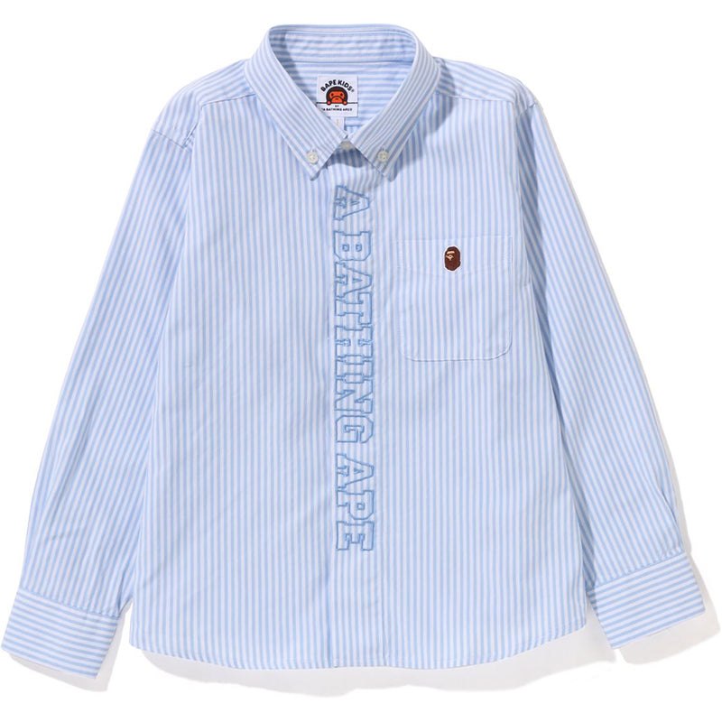 Kids\' Bape Pin Oxford Bd Shirt Shirts Blue USA | MP7410940