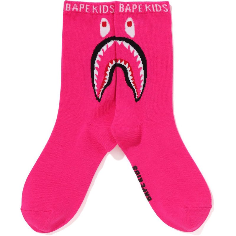 Kids' Bape Shark Socks Socks Pink USA | YL4236426