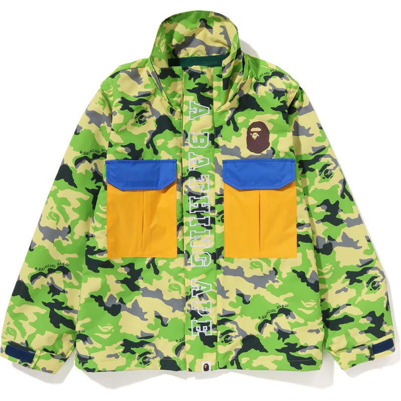 Kids' Bape Woodland Camo 4way Hoodie Jacket Hoodie Green USA | HH1361231