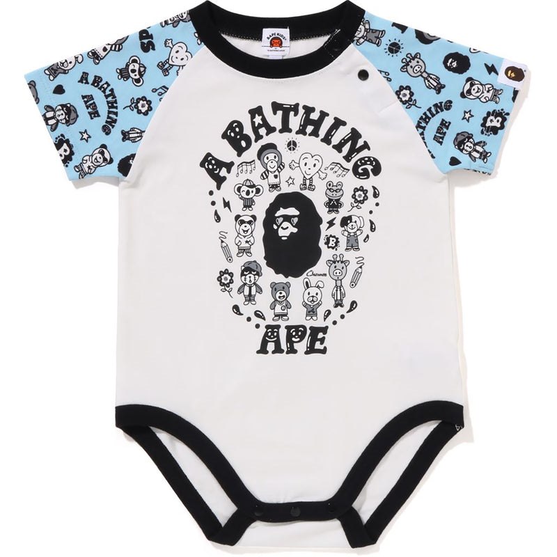 Kids\' Bape X Chocomoo Milo Friends Bodysuit Pake Set Underwear White USA | KN3606766