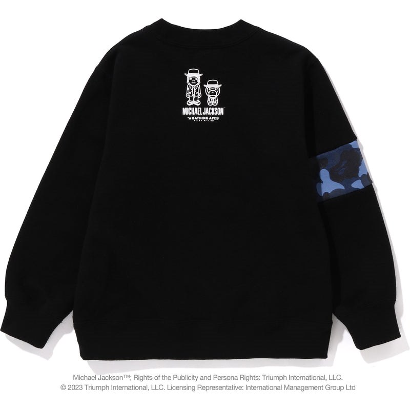 Kids' Bape X Michael Jackson Baby Milo Crewneck Sweatshirts Black USA | MJ4590250