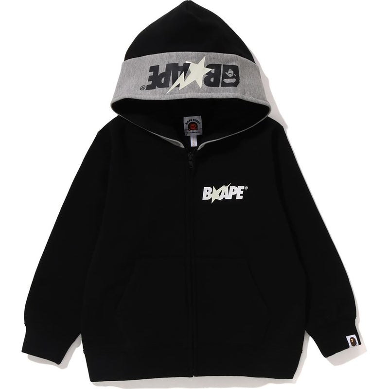 Kids\' Bape Zip Hoodie Hoodie Black USA | PV2221521