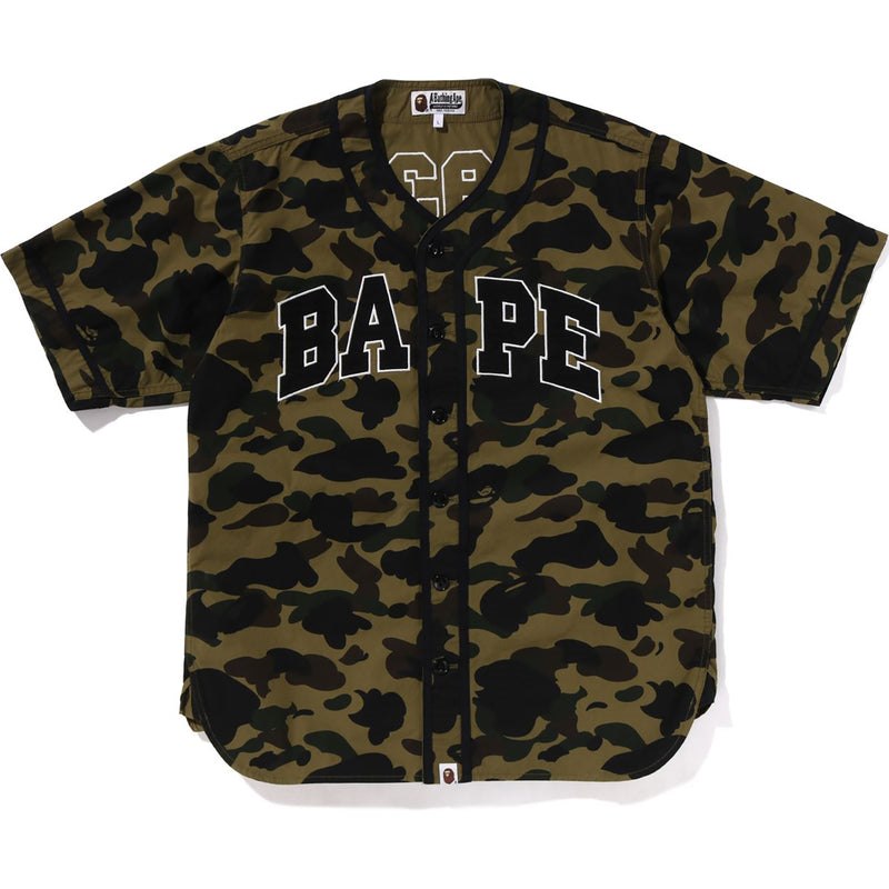 Men Bape 1st Camo Baseball Shirt Shirts Green USA | OX3204324