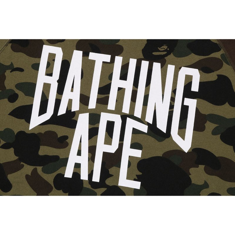 Men Bape 1st Camo Crazy Nyc Logo Relaxed Fit Crewneck Sweatshirts Green USA | XF2252222