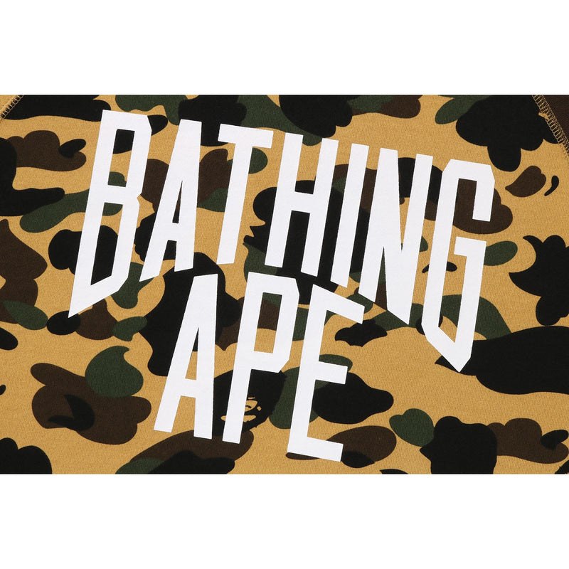 Men Bape 1st Camo Crazy Nyc Logo Relaxed Fit Crewneck Sweatshirts Yellow USA | GM2761771