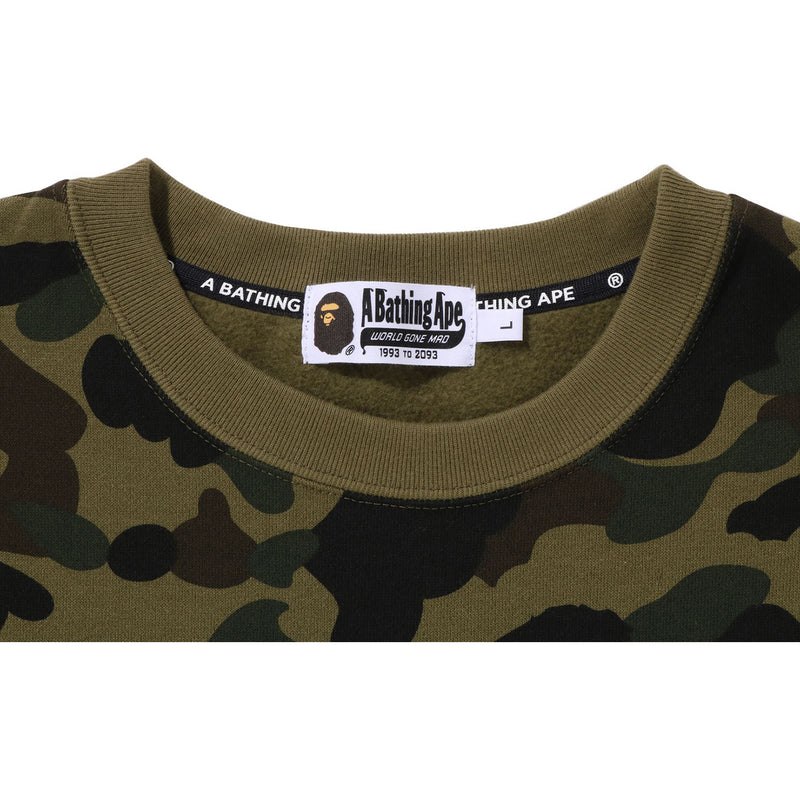 Men Bape 1st Camo Crewneck Sweatshirts Green USA | CZ9351531