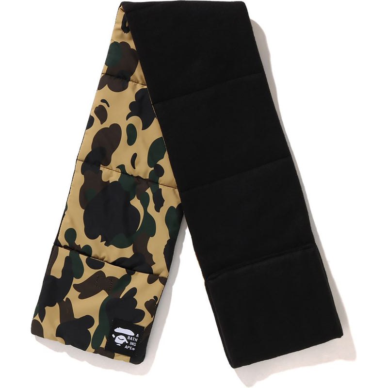 Men Bape 1st Camo Pocket Fleece Scarf Accessories Yellow USA | MV4051501