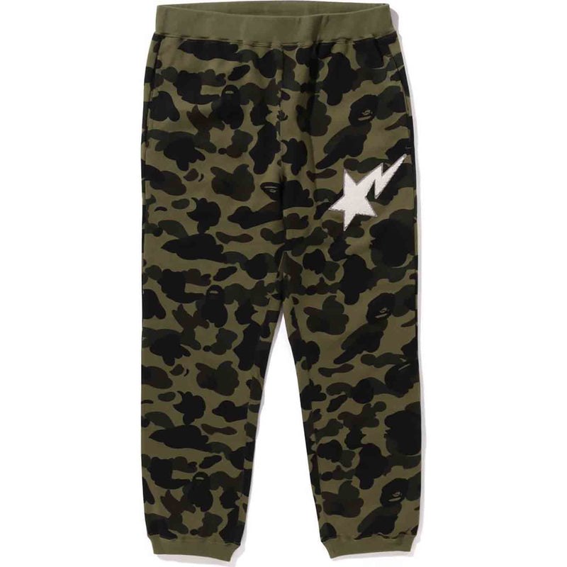 Men Bape 1st Camo Sweat Pants Pants Green USA | WK1928898