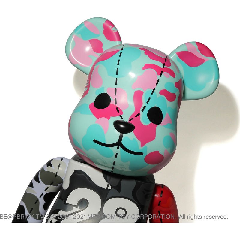 Men Bape A Bathing Ape 28th Anniversary Be@rbrick 1000% Figure Pink USA | ME9799079