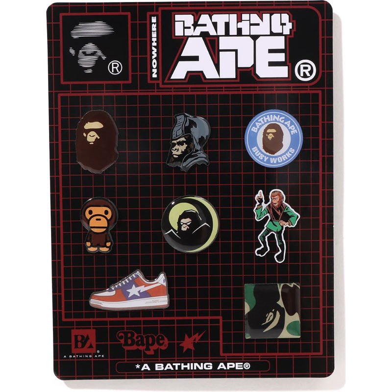 Men Bape A Bathing Ape Pins Set Accessories Multi USA | BG5040900