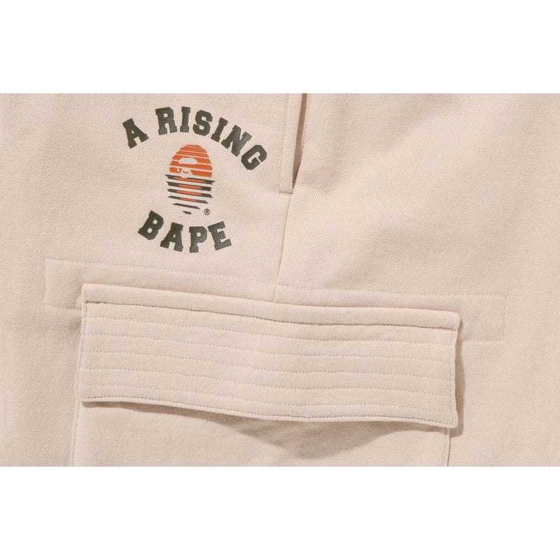 Men Bape A Rising Military Sweat Pants Relaxed Fit Pants White USA | VM9416646