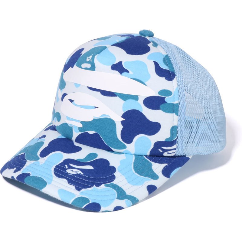 Men Bape Abc Camo Ape Face Mesh Cap Caps Blue USA | DE7281121