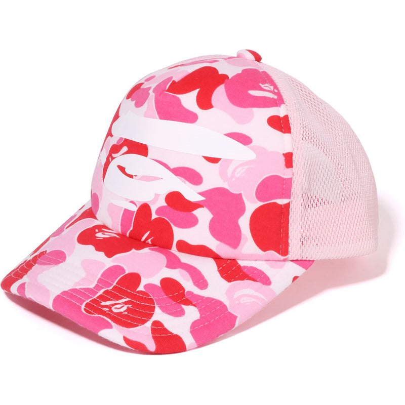 Men Bape Abc Camo Ape Face Mesh Cap Caps Pink USA | RY8167317