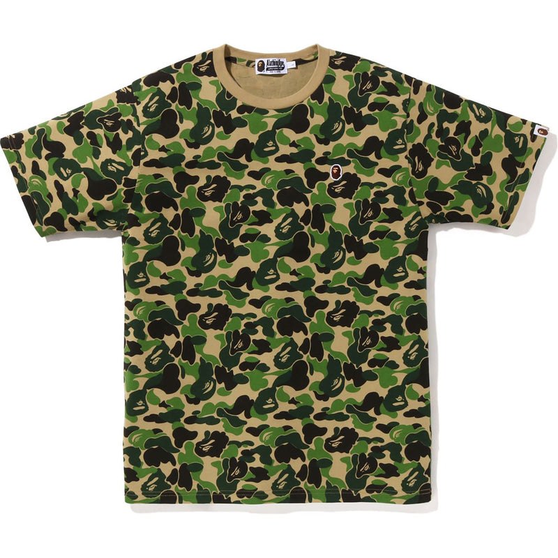 Men Bape Abc Camo Ape Head One Point Tee Cut And Sewn Green USA | EE1736876