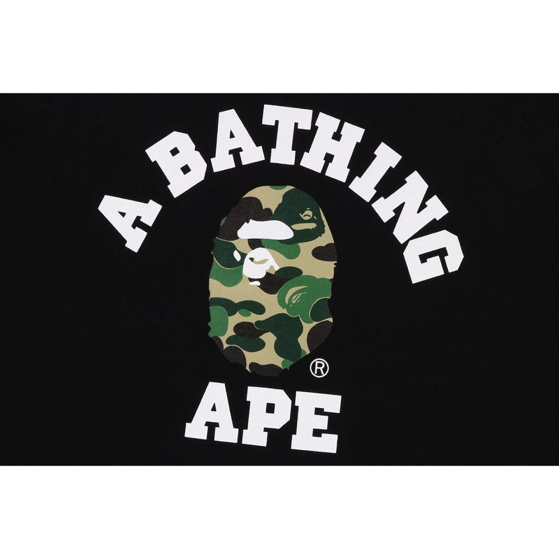 Men Bape Abc Camo College Organic Cotton Tee Cut And Sewn Black Green USA | FW0558258