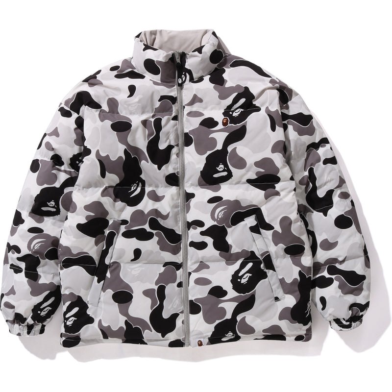 Men Bape Abc Camo Reversible Down Jacket Relaxed Fit Jackets Grey USA | GR9447147