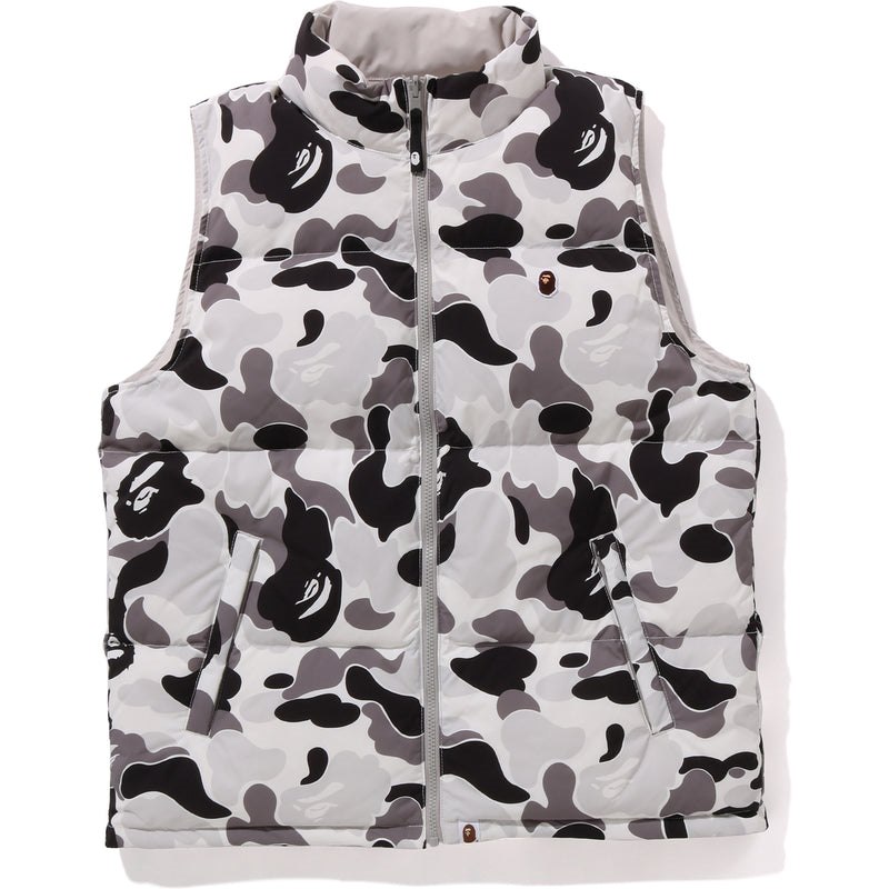 Men Bape Abc Camo Reversible Down Vest Jackets Grey USA | SK7885885