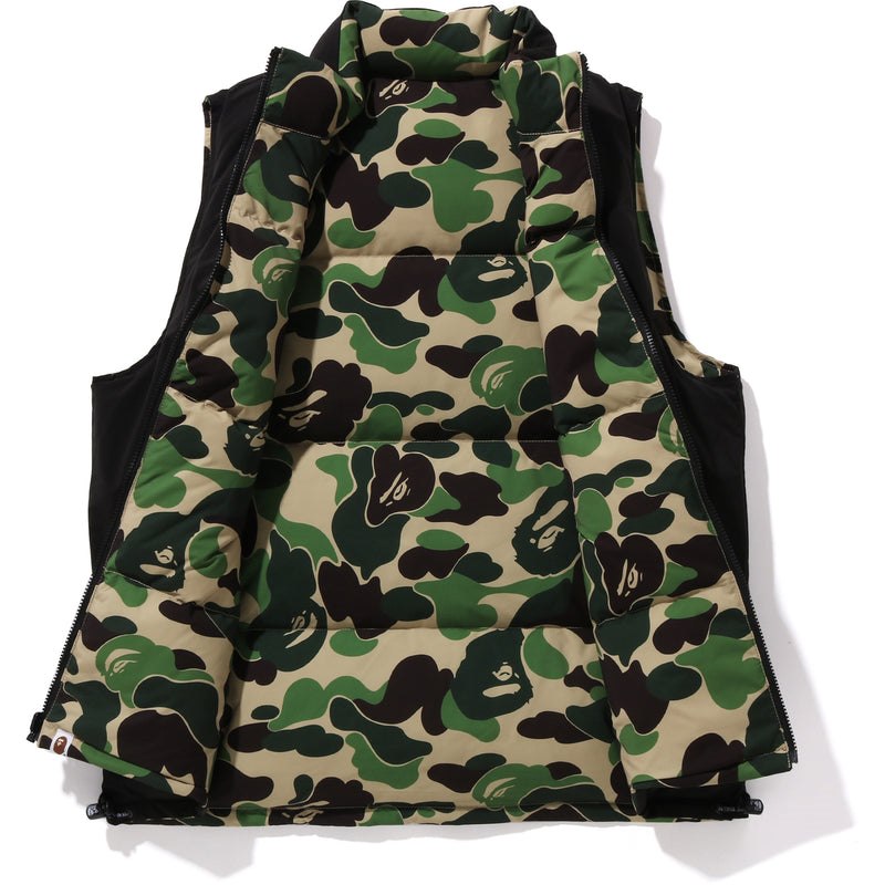 Men Bape Abc Camo Reversible Down Vest Jackets Green USA | OZ7798678