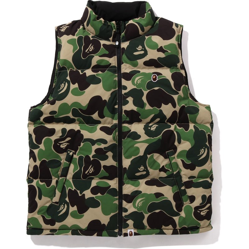 Men Bape Abc Camo Reversible Down Vest Jackets Green USA | OZ7798678