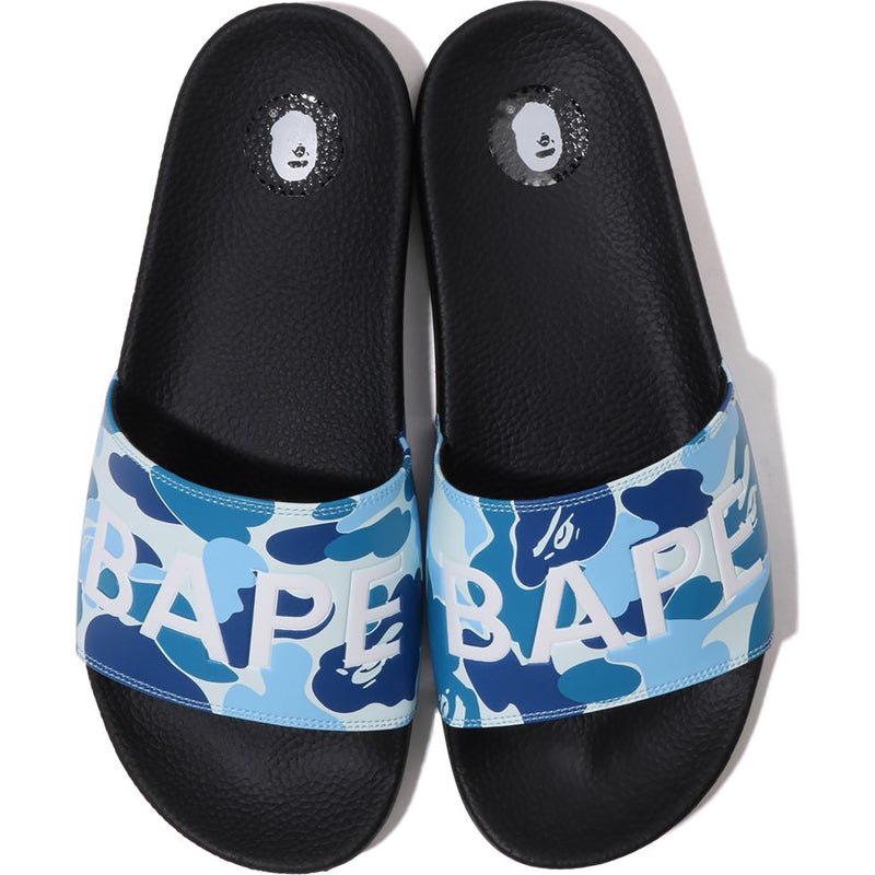 Men Bape Abc Camo Slide Sandals Sandals Blue USA | LE5399739