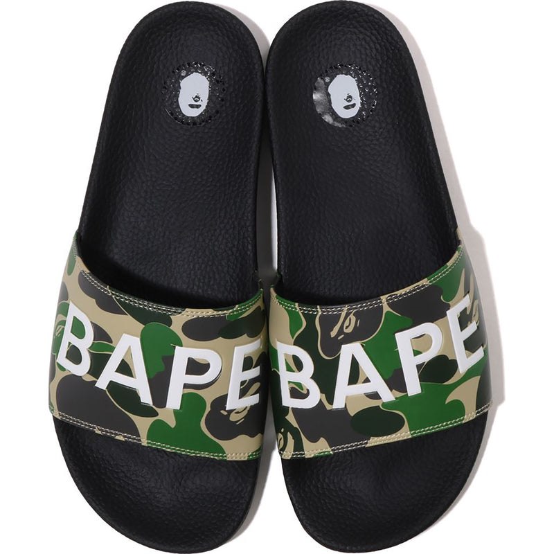 Men Bape Abc Camo Slide Sandals Sandals Green USA | DO9708678