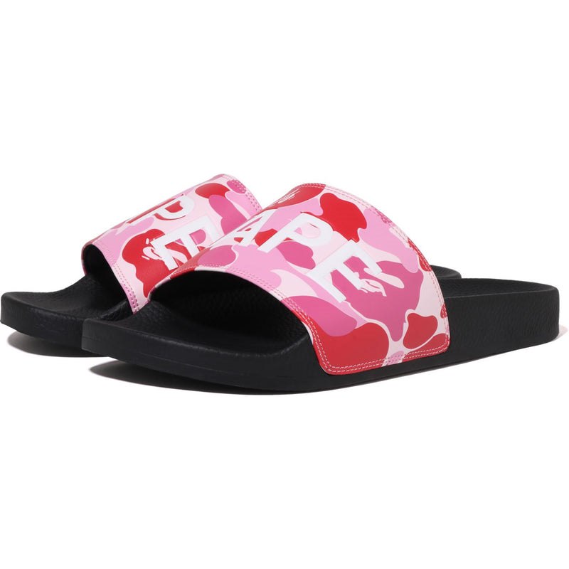 Men Bape Abc Camo Slide Sandals Sandals Pink USA | NQ3278928