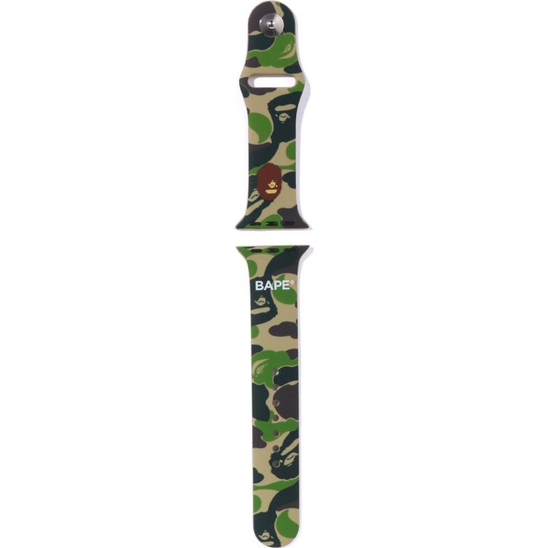 Men Bape Abc Camo Watch Band Accessories Green USA | OQ9716276