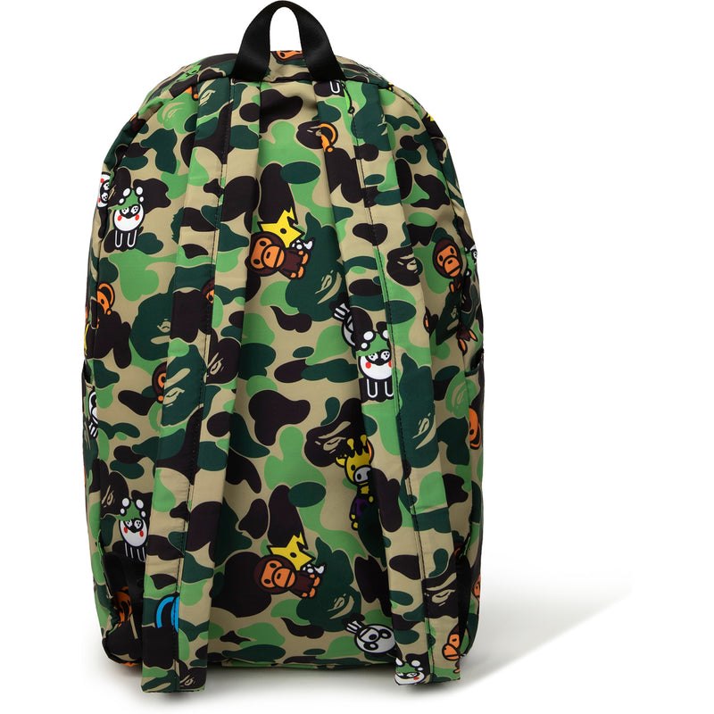 Men Bape Abc Milo All Friends Camo Backpack Bags Green USA | JX6493443