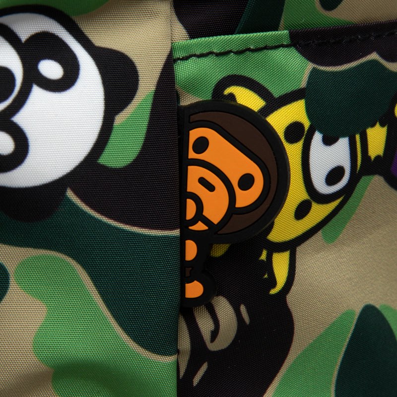 Men Bape Abc Milo All Friends Camo Backpack Bags Green USA | JX6493443