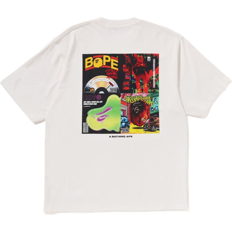 Men Bape Album Monogram Tee Cut And Sewn White USA | YU9756476