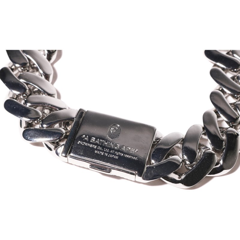 Men Bape Ape Head Fat Bracelet Accessories Silver USA | KC2121211