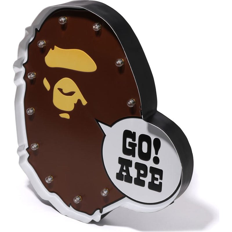 Men Bape Ape Head Led Signboard Home Brown USA | EH8837187