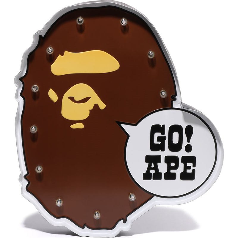 Men Bape Ape Head Led Signboard Home Brown USA | EH8837187