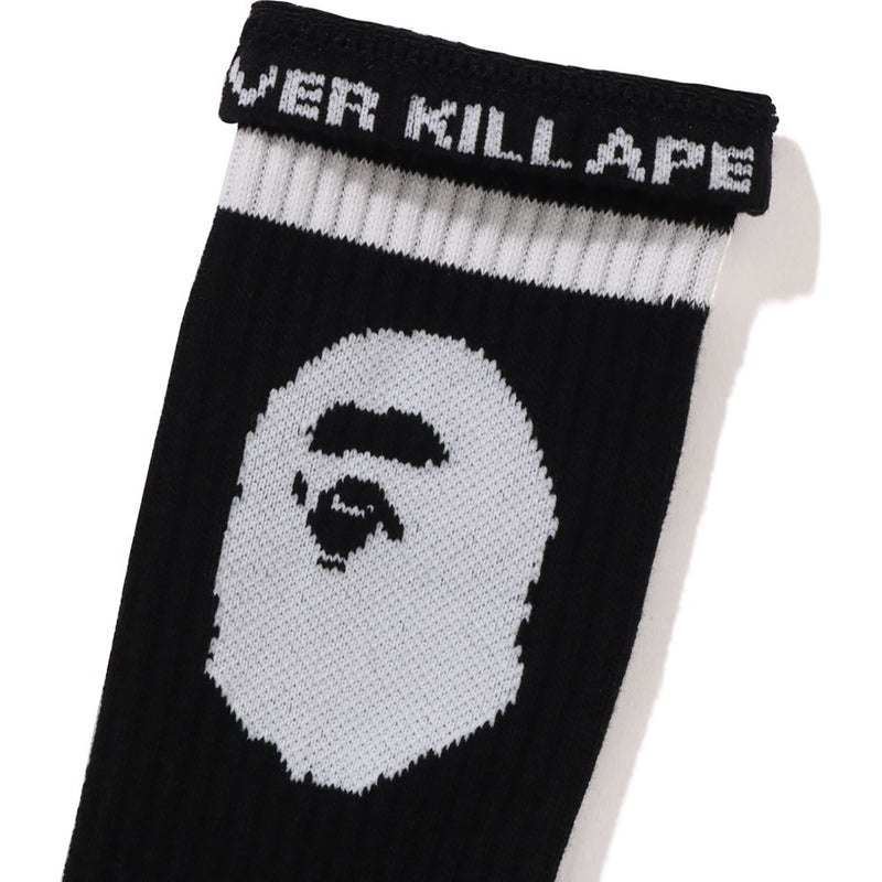 Men Bape Ape Head Line Socks Socks Black USA | WR2571051