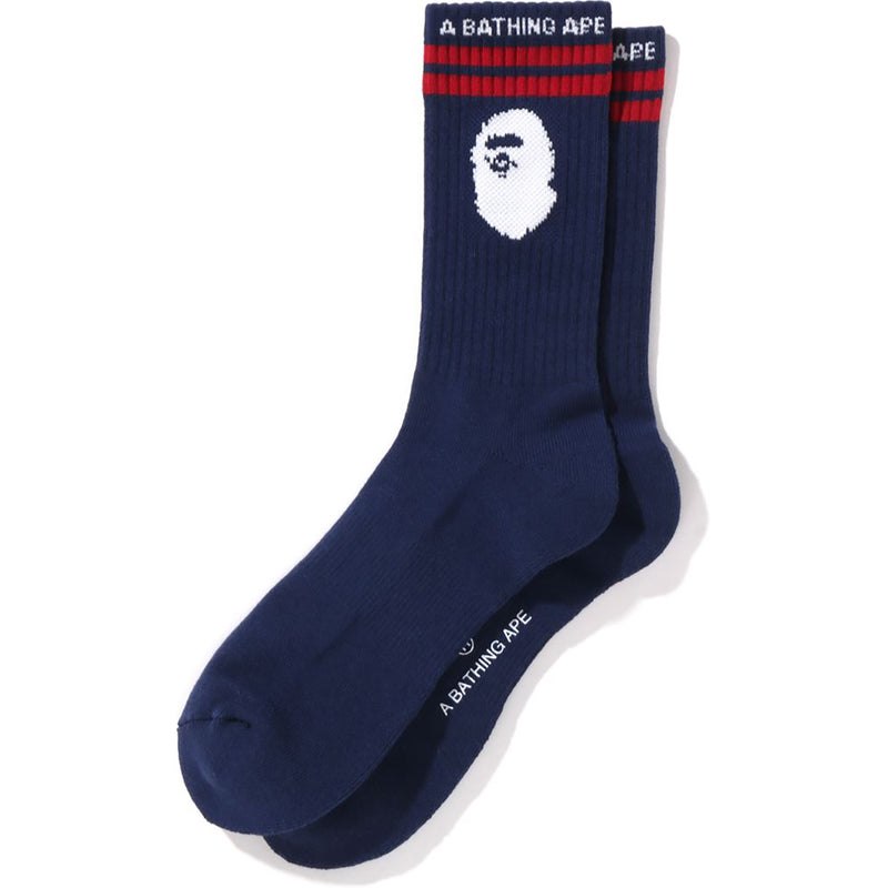 Men Bape Ape Head Line Socks Socks Navy USA | JC9914494