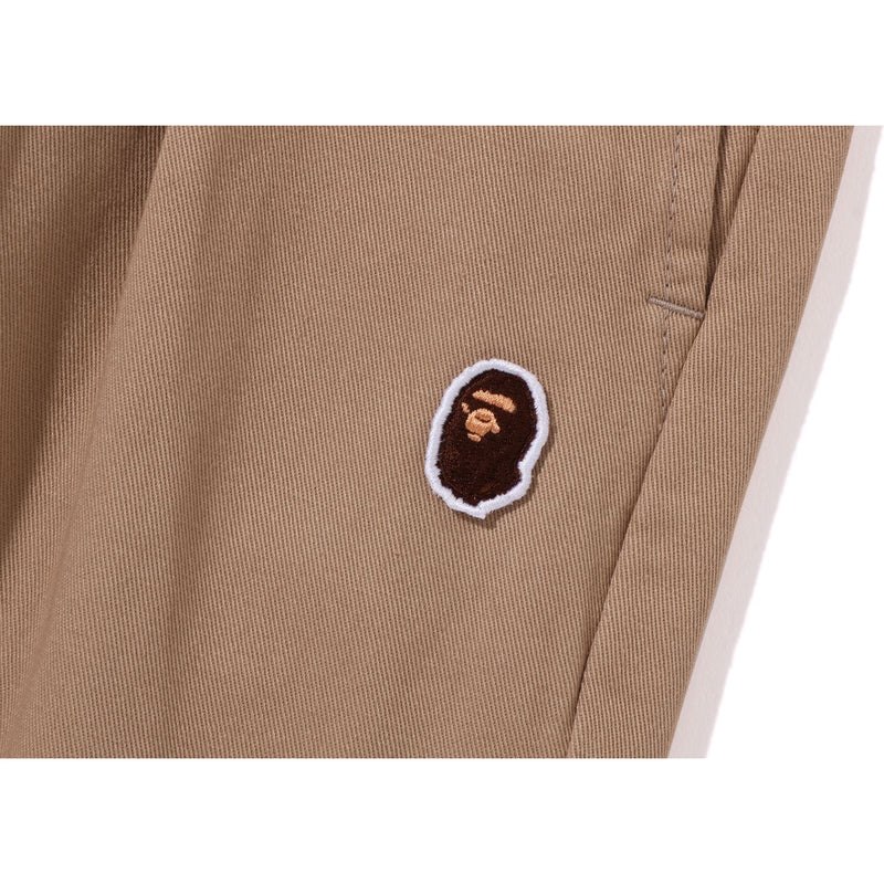 Men Bape Ape Head One Point 2tuck Chino Pants Pants Beige USA | LS6318838