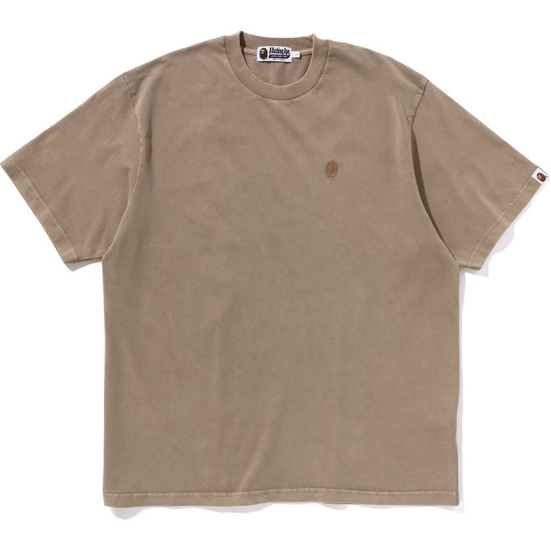 Men Bape Ape Head One Point Garment Dyed Pocket Relaxed Fit Tee Cut And Sewn Beige USA | IC4563753