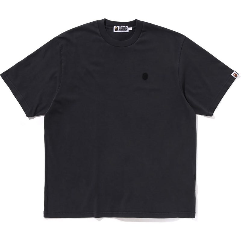 Men Bape Ape Head One Point Garment Dyed Pocket Relaxed Fit Tee Cut And Sewn Black USA | TR9003903