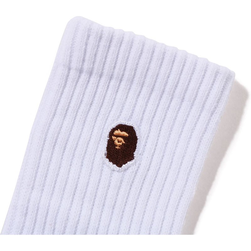 Men Bape Ape Head One Point Socks Socks White USA | RD2538758