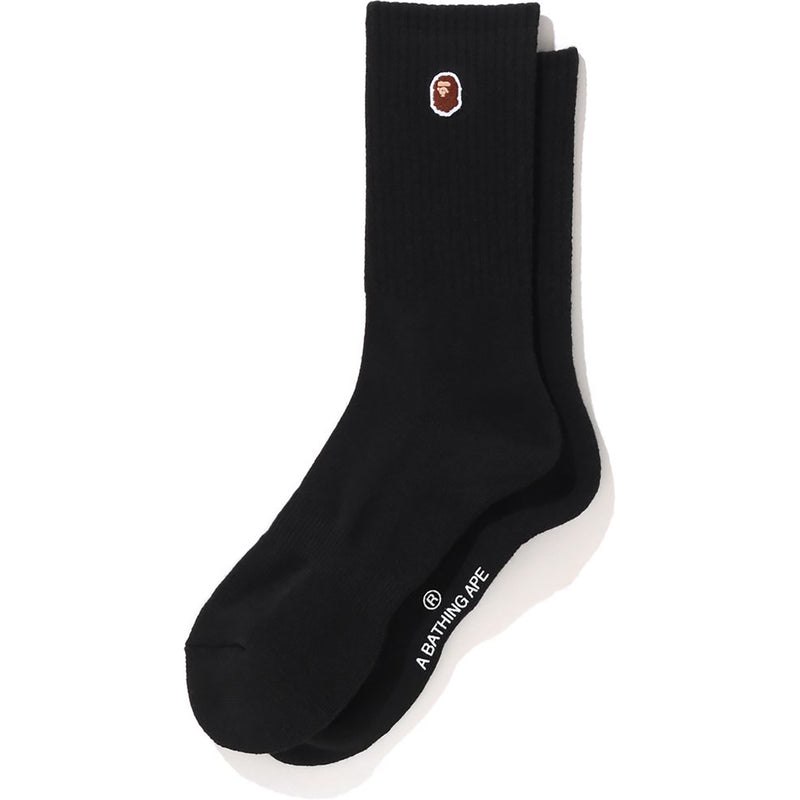 Men Bape Ape Head One Point Socks Socks Black USA | CQ8605365