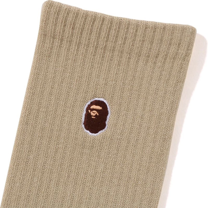 Men Bape Ape Head One Point Socks Socks Beige USA | ND7127817