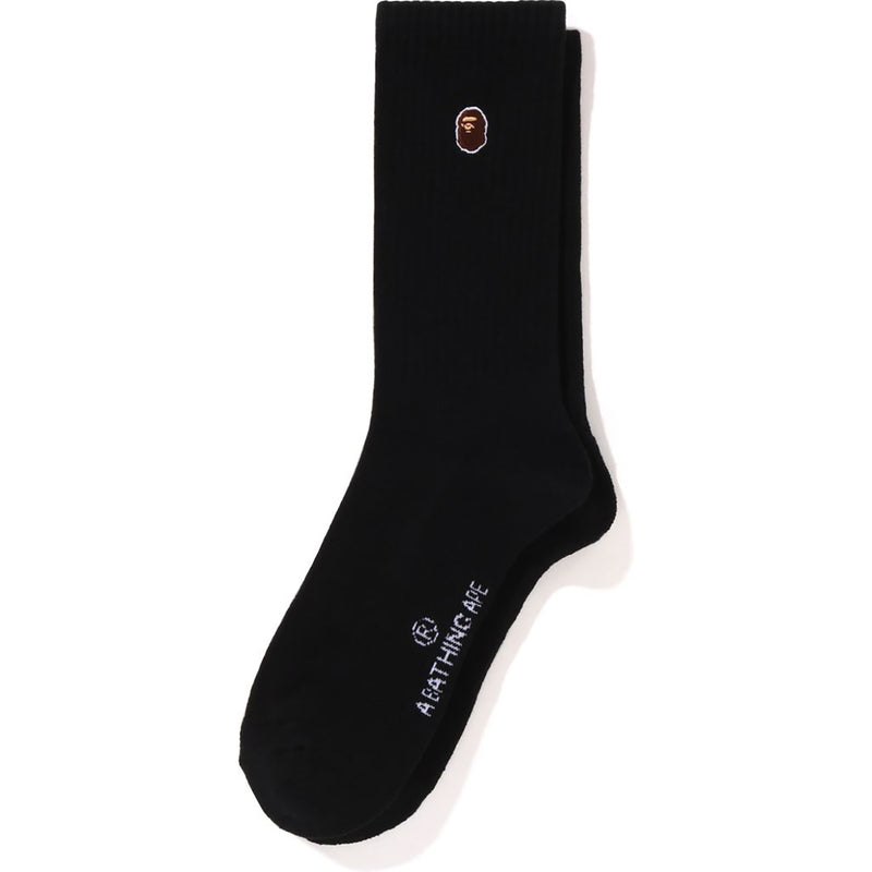 Men Bape Ape Head One Point Socks Socks Black USA | EX2434544