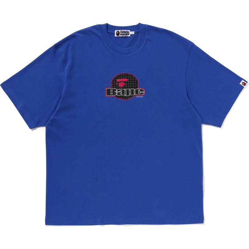 Men Bape Ape Head Relaxed Fit Tee Cut And Sewn Blue USA | ZA8349639