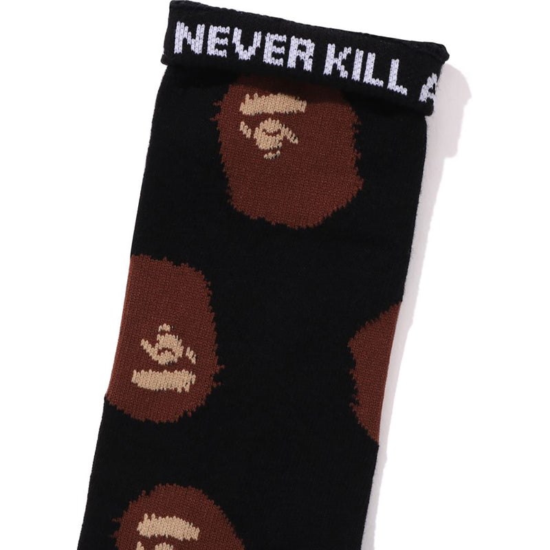 Men Bape Ape Head Socks Socks Black USA | CR5338038